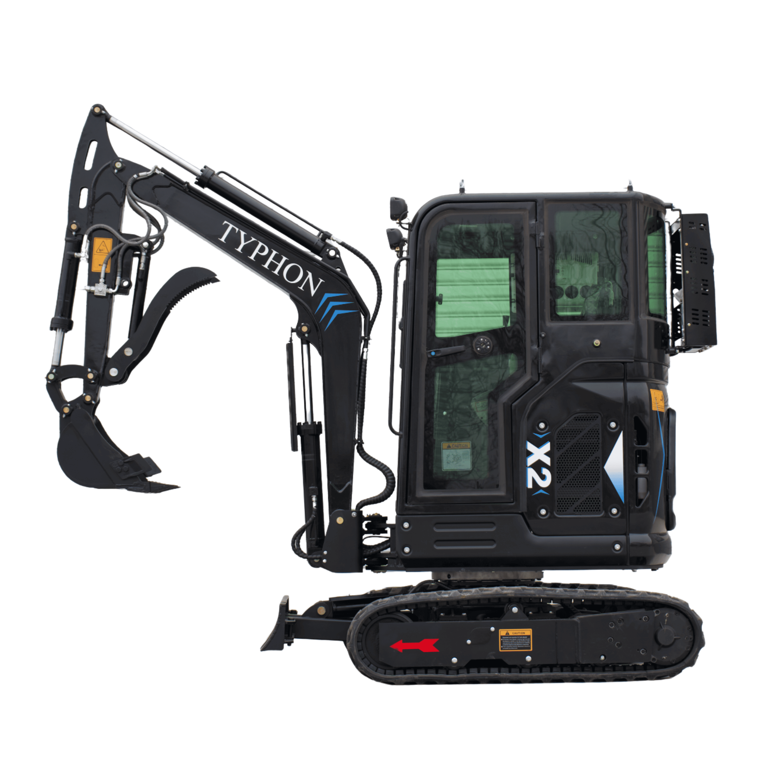 Top Compact & Mini Excavator Diggers- TYPHON Machinery TYPHON TERROR X2 MAX 2.7 Ton Mini Excavator Powerful, Yanmar Engine, Cabin with A/C & Heater, Pilot Control, Boom Swing - Image 16