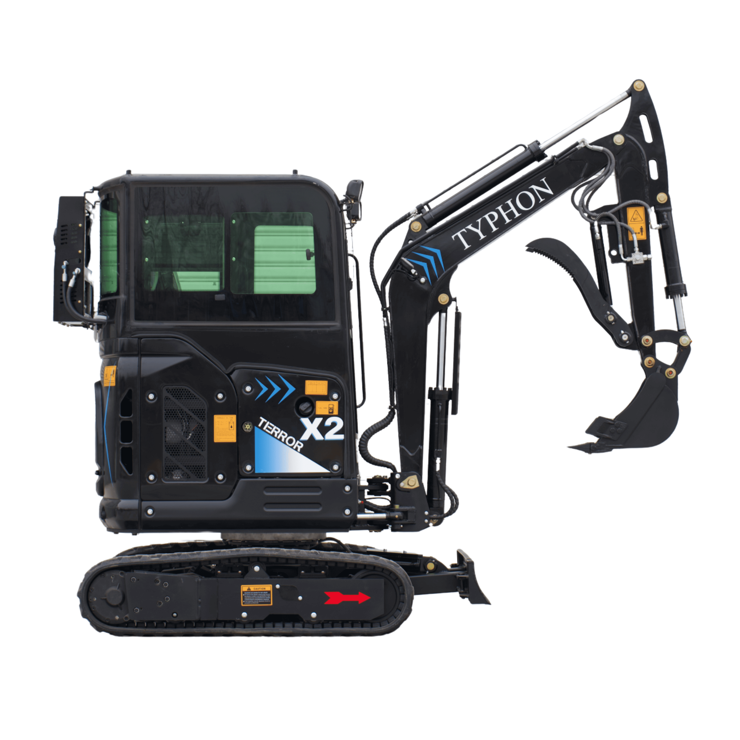 Top Compact & Mini Excavator Diggers- TYPHON Machinery TYPHON TERROR X2 MAX 2.7 Ton Mini Excavator Powerful, Yanmar Engine, Cabin with A/C & Heater, Pilot Control, Boom Swing - Image 19