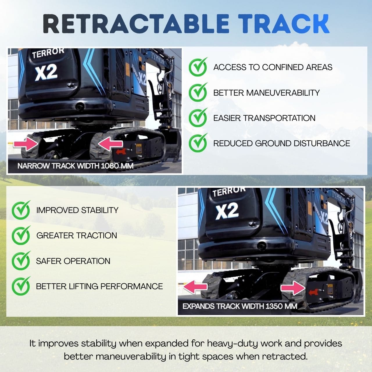 Top Compact & Mini Excavator Diggers- TYPHON Machinery TYPHON TERROR X2 MAX 2.7 Ton Mini Excavator Powerful, Yanmar Engine, Cabin with A/C & Heater, Pilot Control, Boom Swing - Image 7