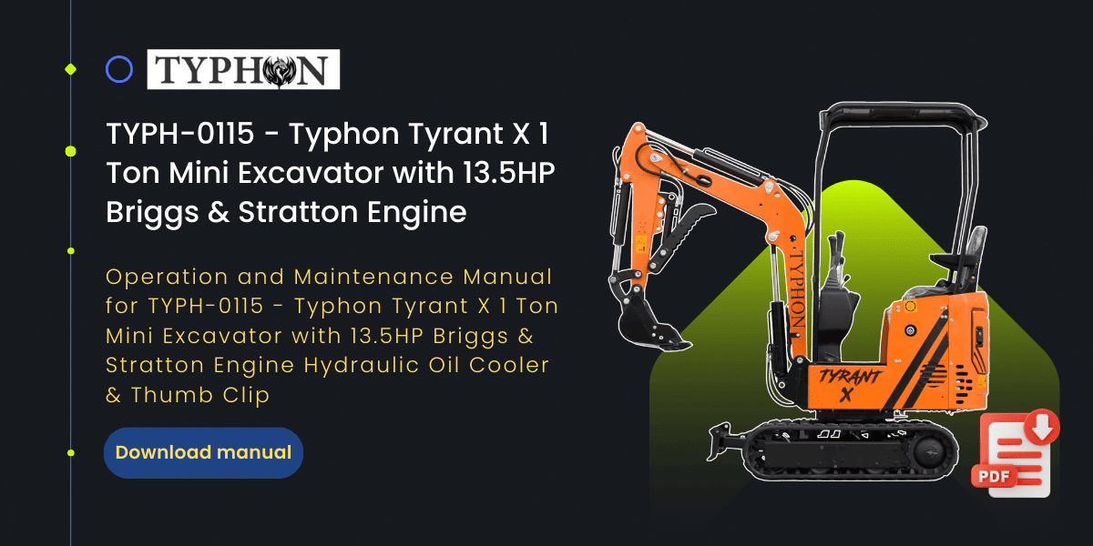 Top Compact & Mini Excavator Diggers- TYPHON Machinery