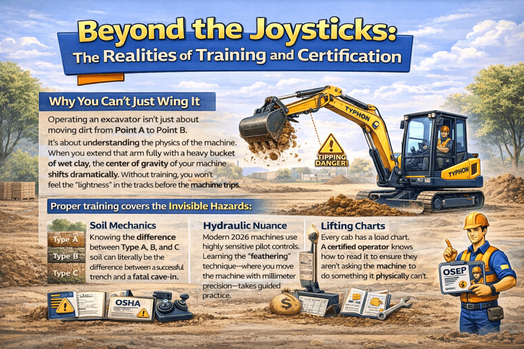 Top Compact & Mini Excavator Diggers- TYPHON Machinery The Realities of Training and Certification