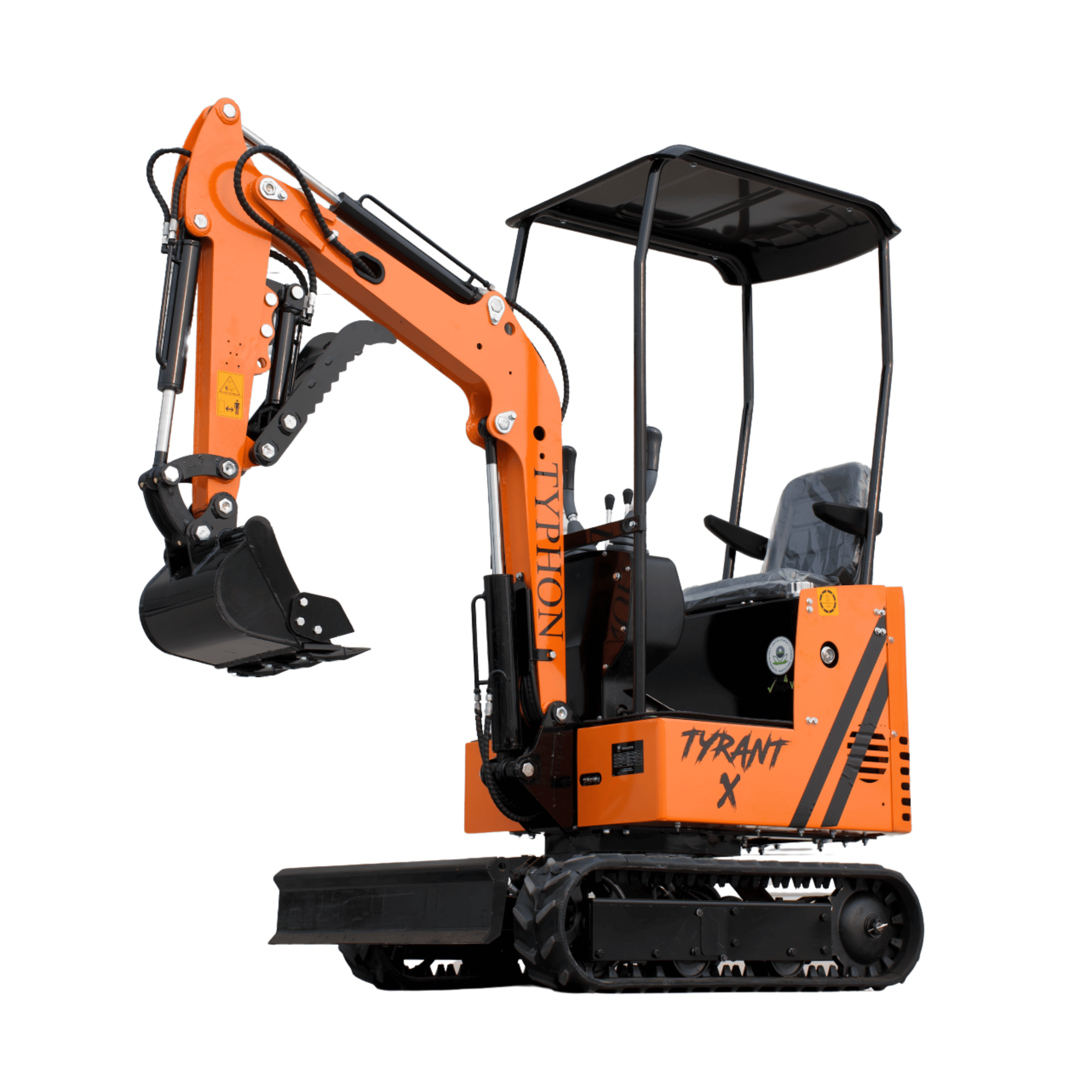 Top Compact & Mini Excavator Diggers- TYPHON Machinery Typhon Tyrant X 1 Ton Mini Excavator with 13.5HP Briggs & Stratton Engine, Hydraulic Oil Cooler & Thumb Clip - Image 19