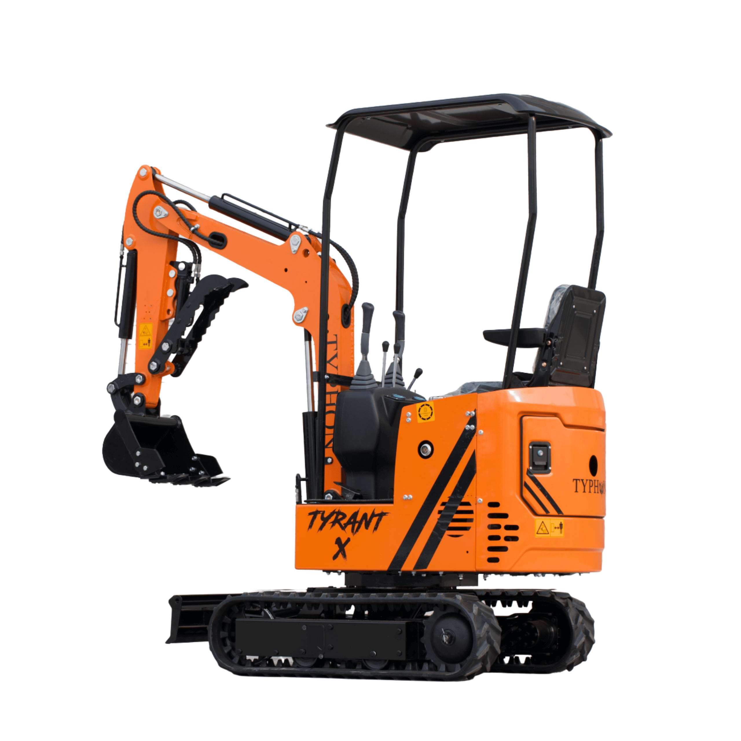 Top Compact & Mini Excavator Diggers- TYPHON Machinery Typhon Tyrant X 1 Ton Mini Excavator with 13.5HP Briggs & Stratton Engine, Hydraulic Oil Cooler & Thumb Clip - Image 20
