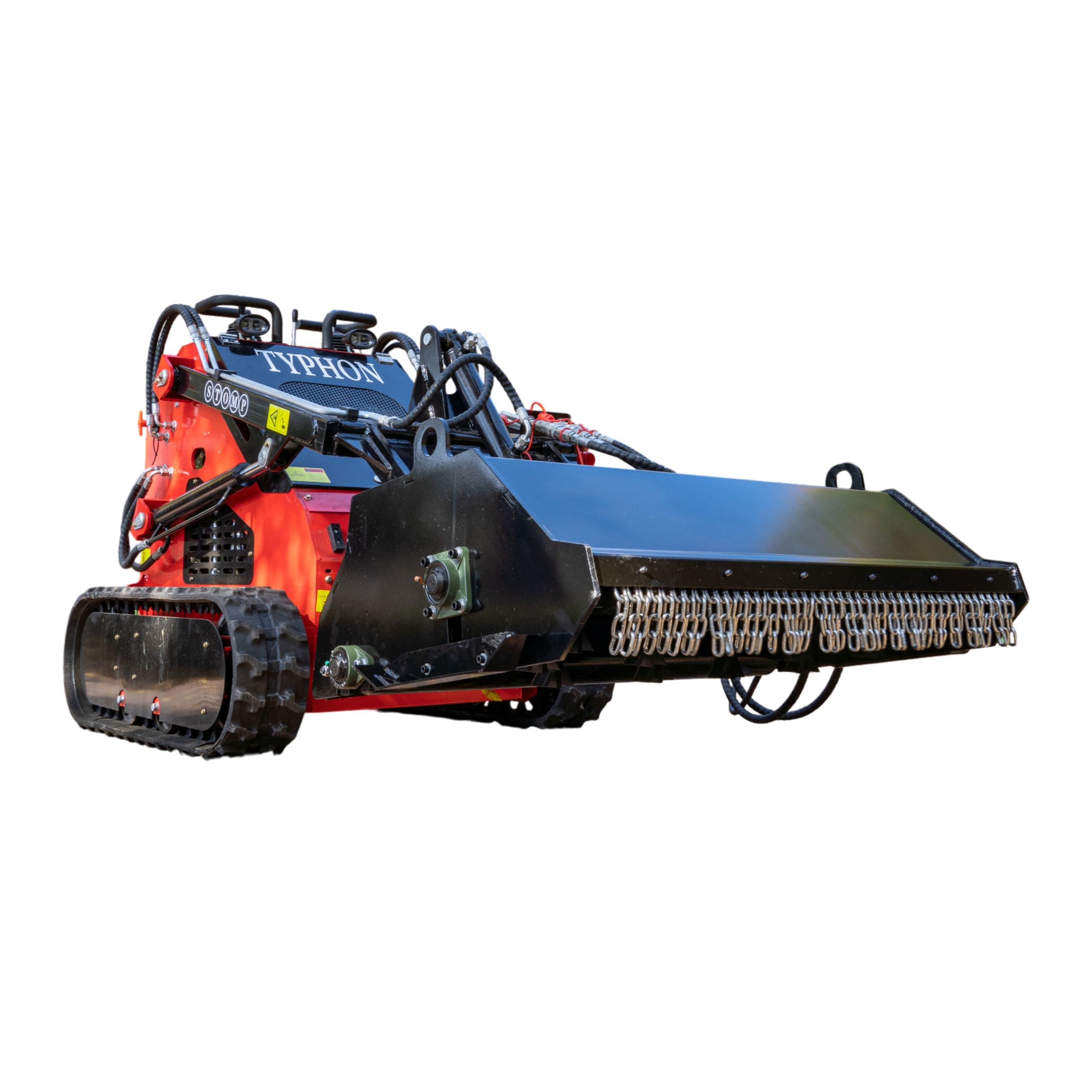 Top Compact & Mini Excavator Diggers- TYPHON Machinery 1450mm Heavy Duty Flail Mower Attachment 19 Teeth for TYPHON Mini Skid Steer - Image 4