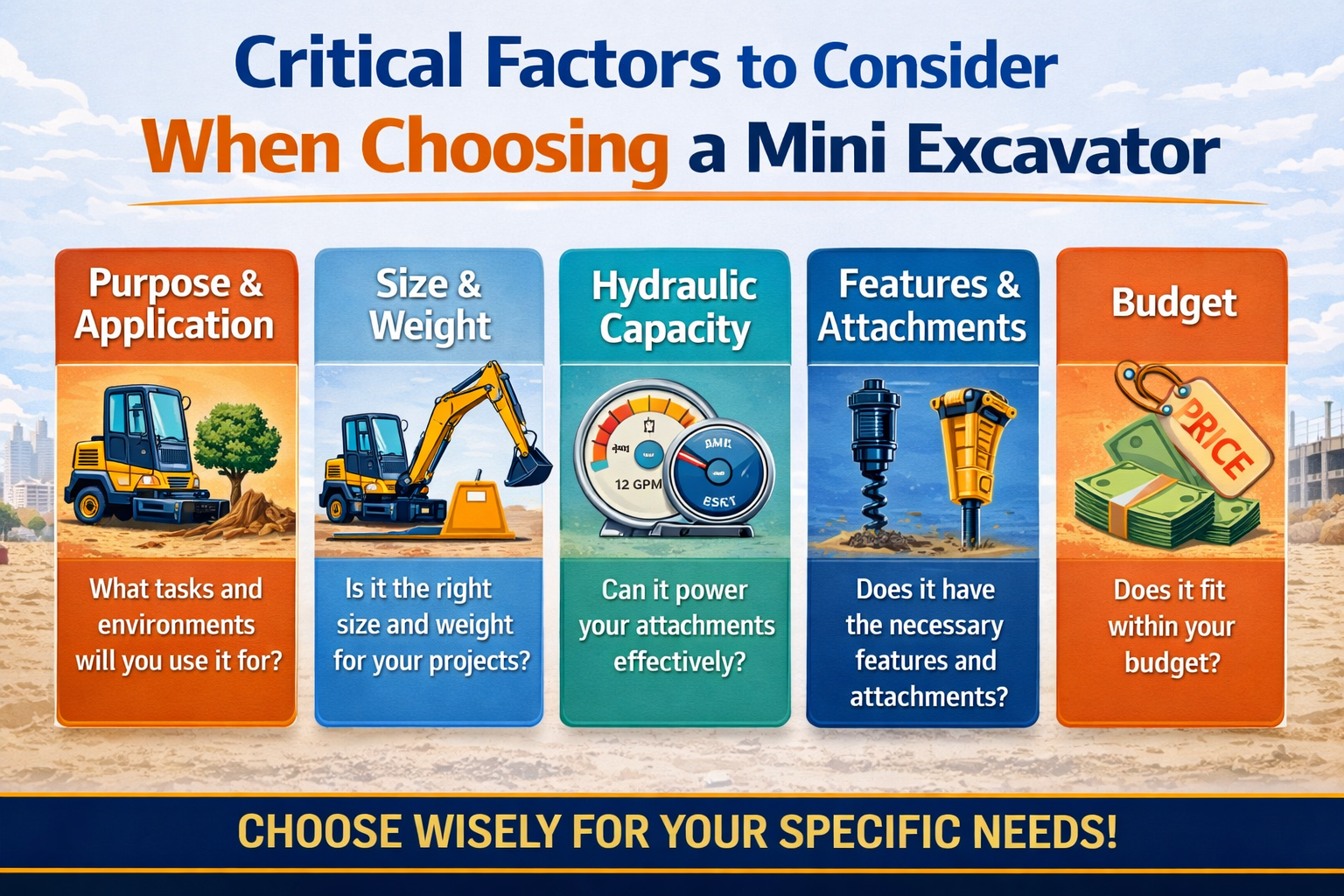 Consider When Choosing a Mini Excavator1