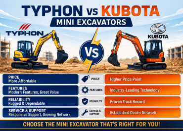 Typhon vs Kubota Mini Excavators