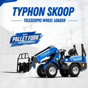 TYPHON Skoop Hydraulic Pallet Fork Attachment