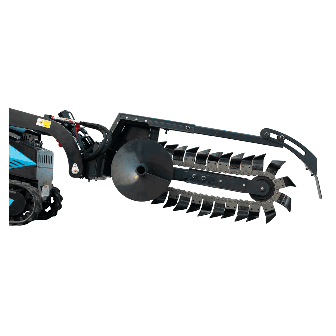 Top Compact & Mini Excavator Diggers- TYPHON Machinery 800mm Hydraulic Chain Trencher Attachment for TYPHON STOMP X1300 & STOMP 509 Mini Skid Steers - Image 13