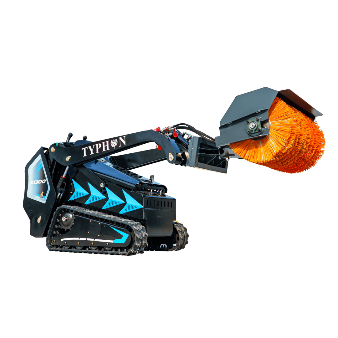 Top Compact & Mini Excavator Diggers- TYPHON Machinery Angle Snow Sweeper Attachment Compatible with X1300 & STOMP 509 - Image 16