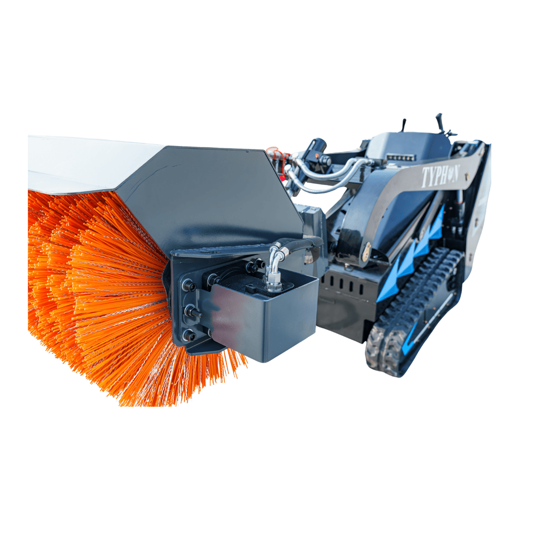 Top Compact & Mini Excavator Diggers- TYPHON Machinery Angle Snow Sweeper Attachment Compatible with X1300 & STOMP 509 - Image 5
