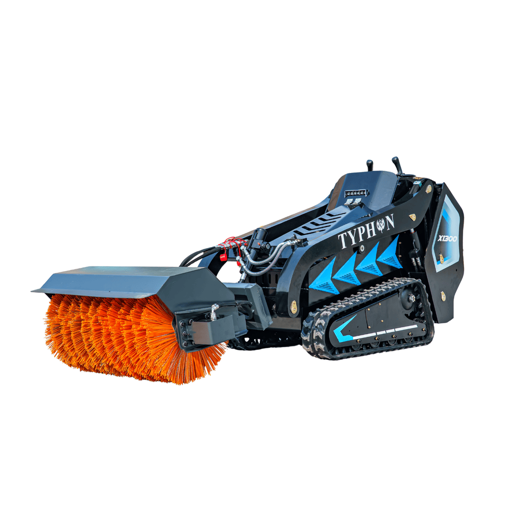 Top Compact & Mini Excavator Diggers- TYPHON Machinery Angle Snow Sweeper Attachment Compatible with X1300 & STOMP 509 - Image 3