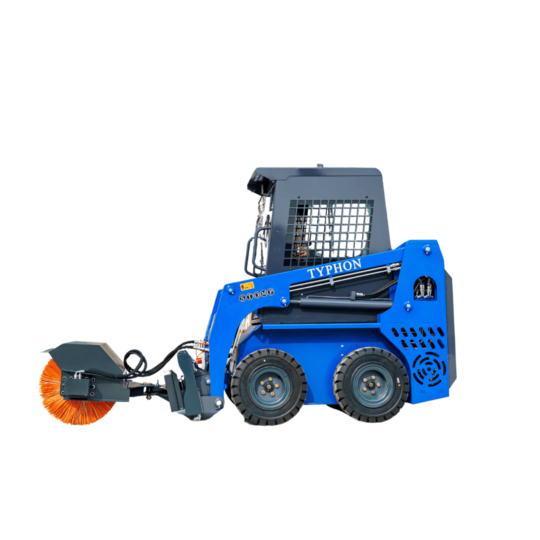 Top Compact & Mini Excavator Diggers- TYPHON Machinery Angle Snow Sweeper Attachment