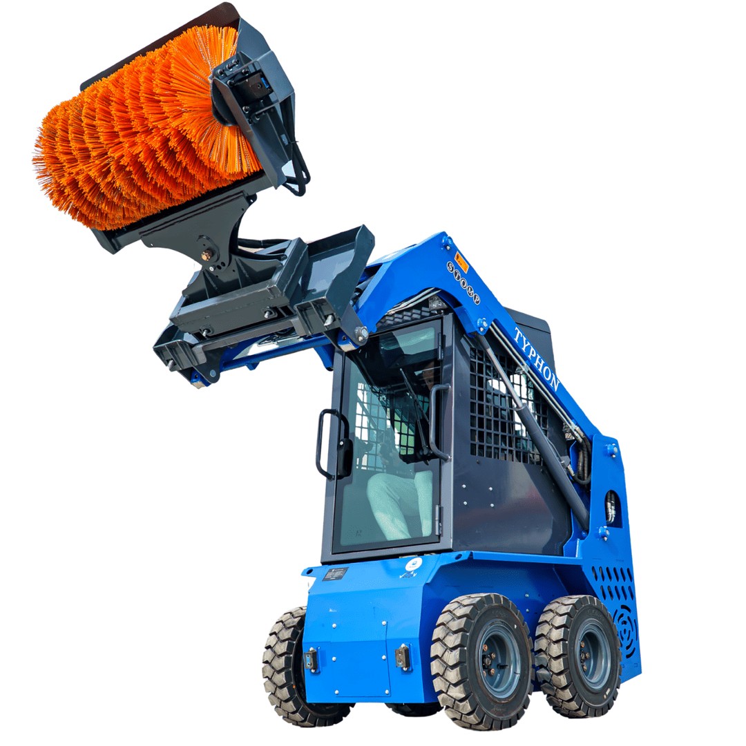 Top Compact & Mini Excavator Diggers- TYPHON Machinery Angle Snow Sweeper Attachment Compatible with X1300 & STOMP 509 - Image 11