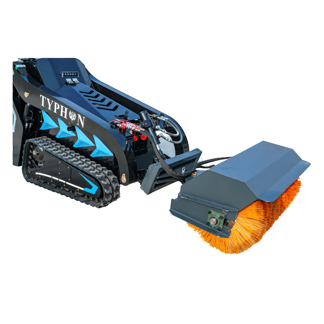Top Compact & Mini Excavator Diggers- TYPHON Machinery Angle Snow Sweeper Attachment Compatible with X1300 & STOMP 509 - Image 9