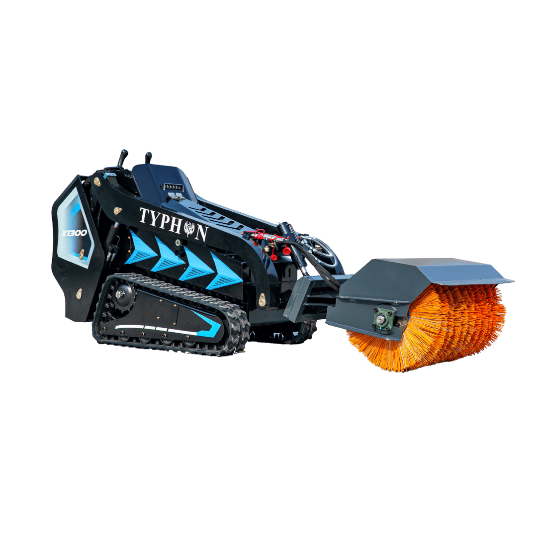 Top Compact & Mini Excavator Diggers- TYPHON Machinery Angle Snow Sweeper Attachment Compatible with X1300 & STOMP 509 - Image 7