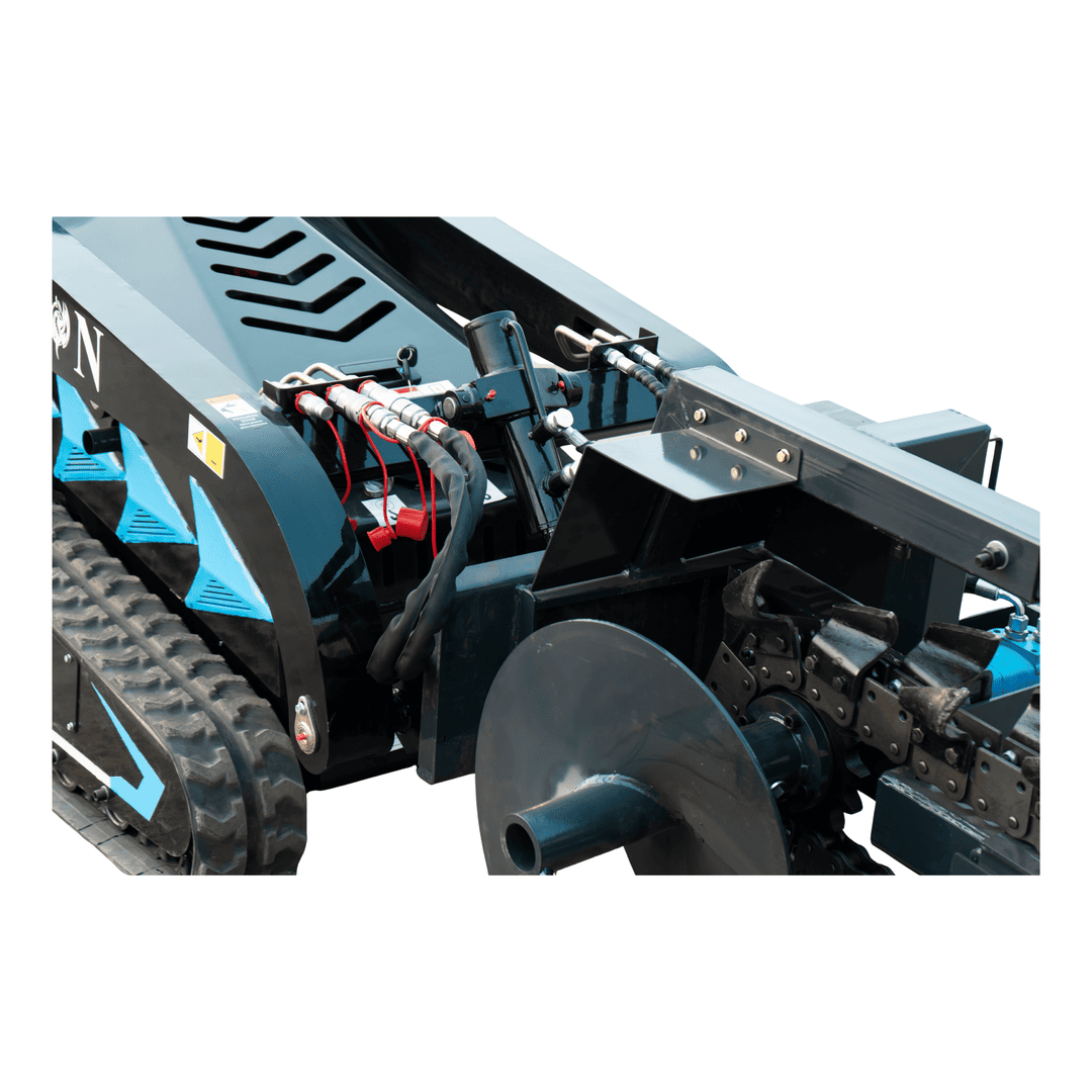 Top Compact & Mini Excavator Diggers- TYPHON Machinery 800mm Hydraulic Chain Trencher Attachment for TYPHON STOMP X1300 & STOMP 509 Mini Skid Steers - Image 2