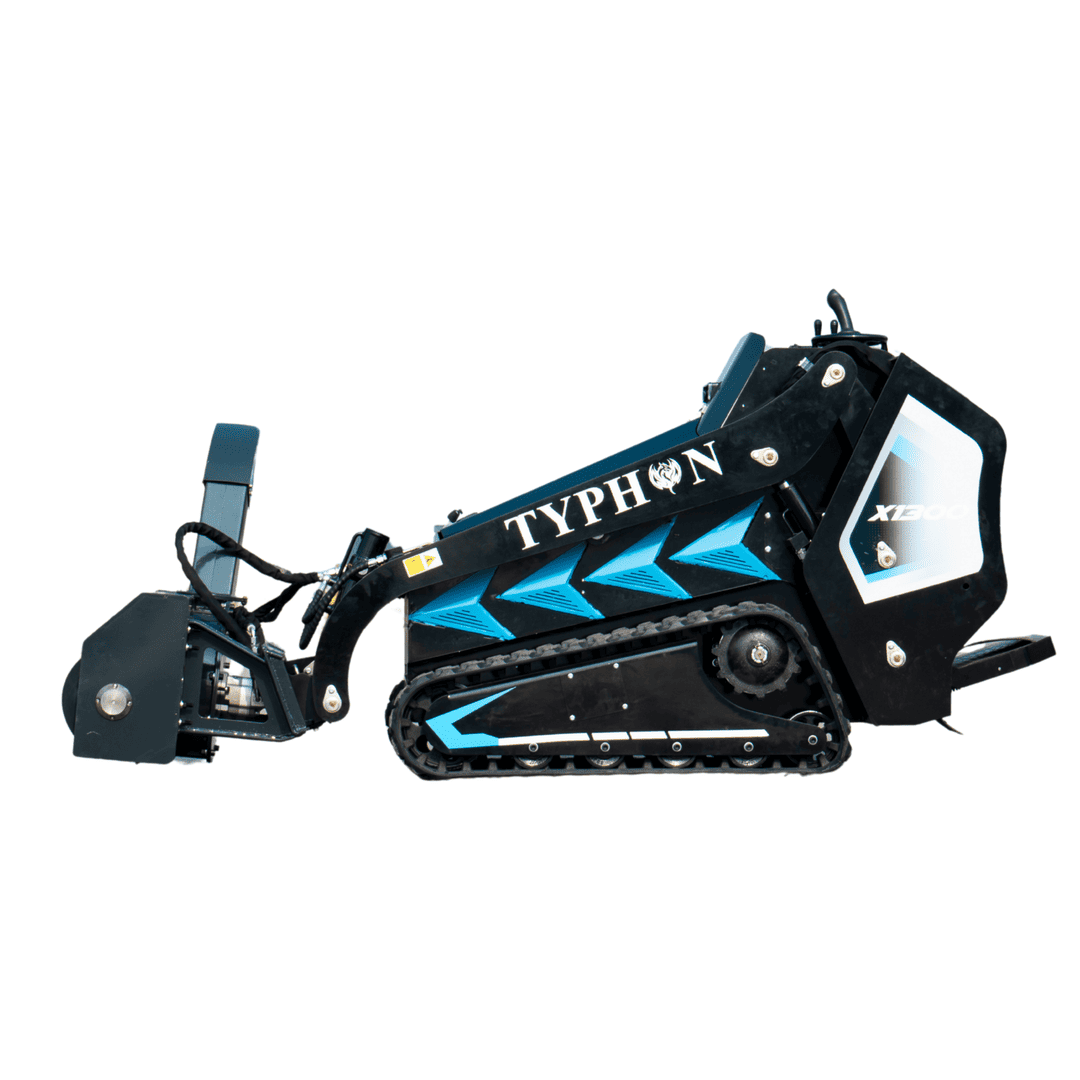 Top Compact & Mini Excavator Diggers- TYPHON Machinery 1100mm Hydraulic Snow Blower Attachment for TYPHON STOMP X1300 & STOMP 509 Mini Skid Steers - Image 8