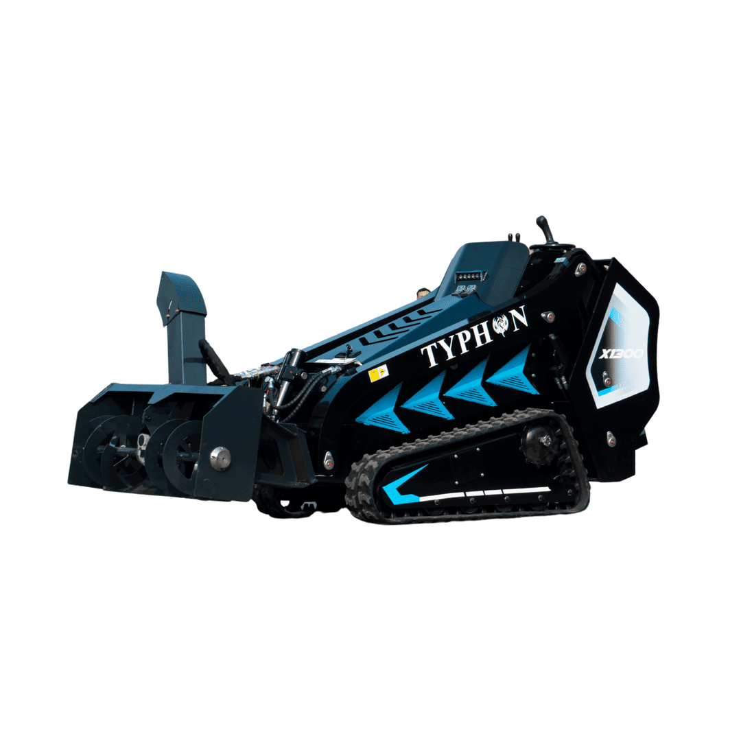 Top Compact & Mini Excavator Diggers- TYPHON Machinery 1100mm Hydraulic Snow Blower Attachment for TYPHON STOMP X1300 & STOMP 509 Mini Skid Steers - Image 9