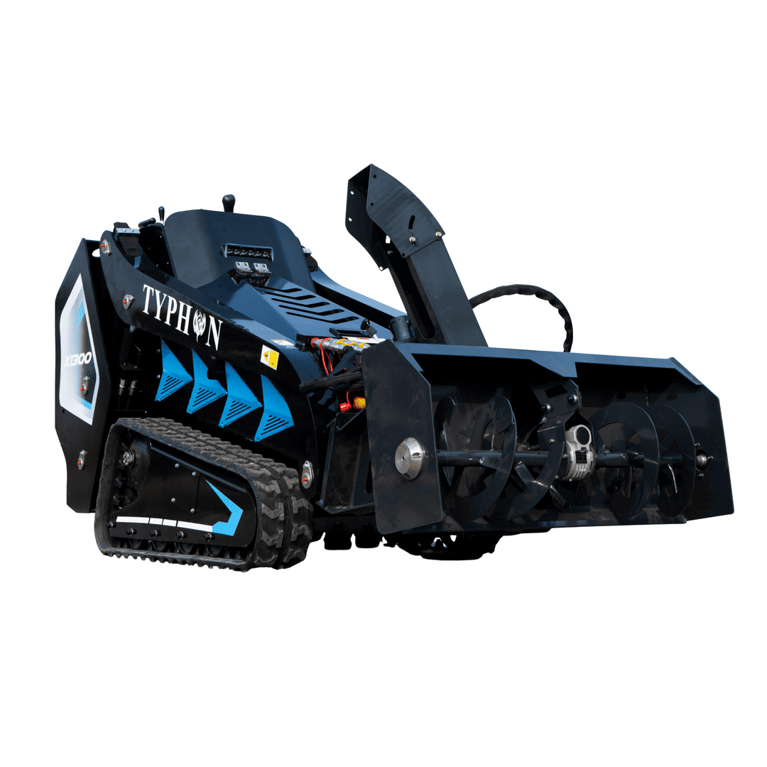 Top Compact & Mini Excavator Diggers- TYPHON Machinery 1100mm Hydraulic Snow Blower Attachment for TYPHON STOMP X1300 & STOMP 509 Mini Skid Steers - Image 6