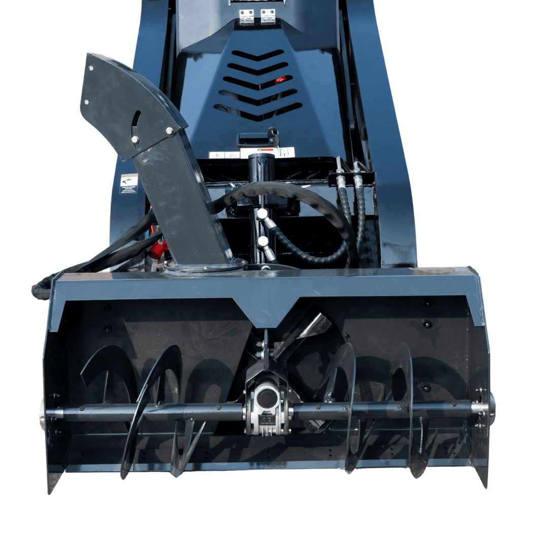 Top Compact & Mini Excavator Diggers- TYPHON Machinery 1100mm Hydraulic Snow Blower Attachment for TYPHON STOMP X1300 & STOMP 509 Mini Skid Steers - Image 2