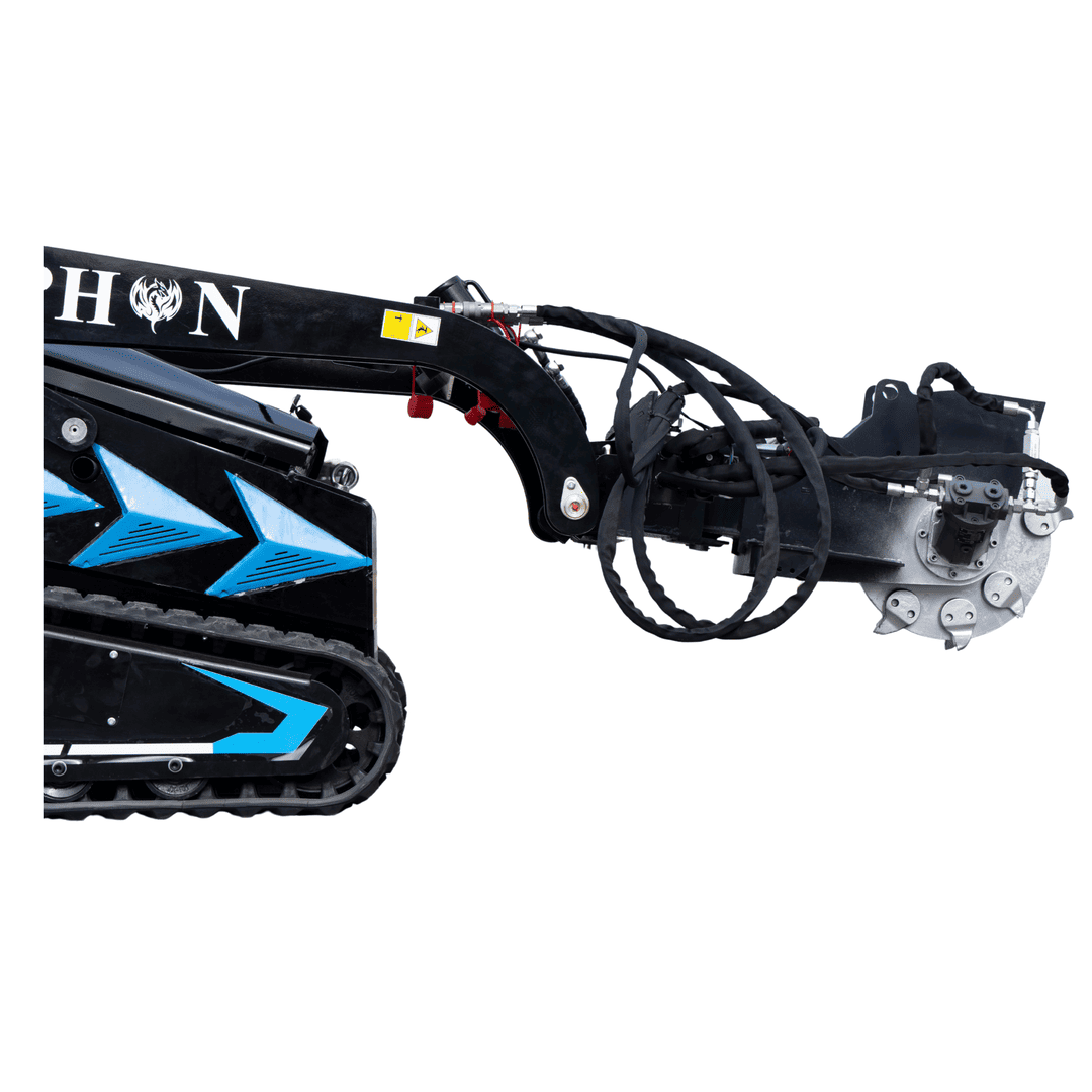 Top Compact & Mini Excavator Diggers- TYPHON Machinery Hydraulic Swing Stump Grinder Attachment for TYPHON STOMP X1300 & STOMP 509 Mini Skid Steers - Image 13