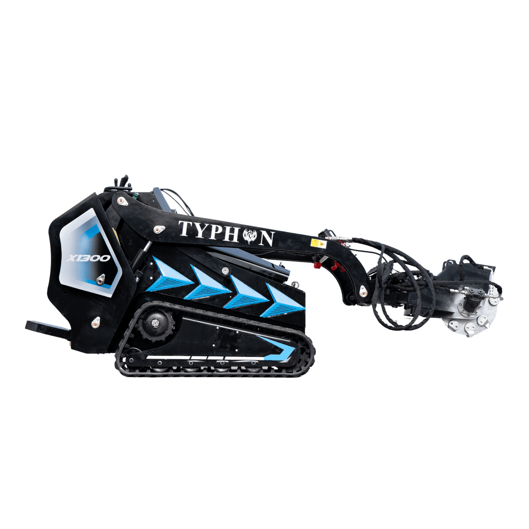Top Compact & Mini Excavator Diggers- TYPHON Machinery Hydraulic Swing Stump Grinder Attachment for TYPHON STOMP X1300 & STOMP 509 Mini Skid Steers - Image 14