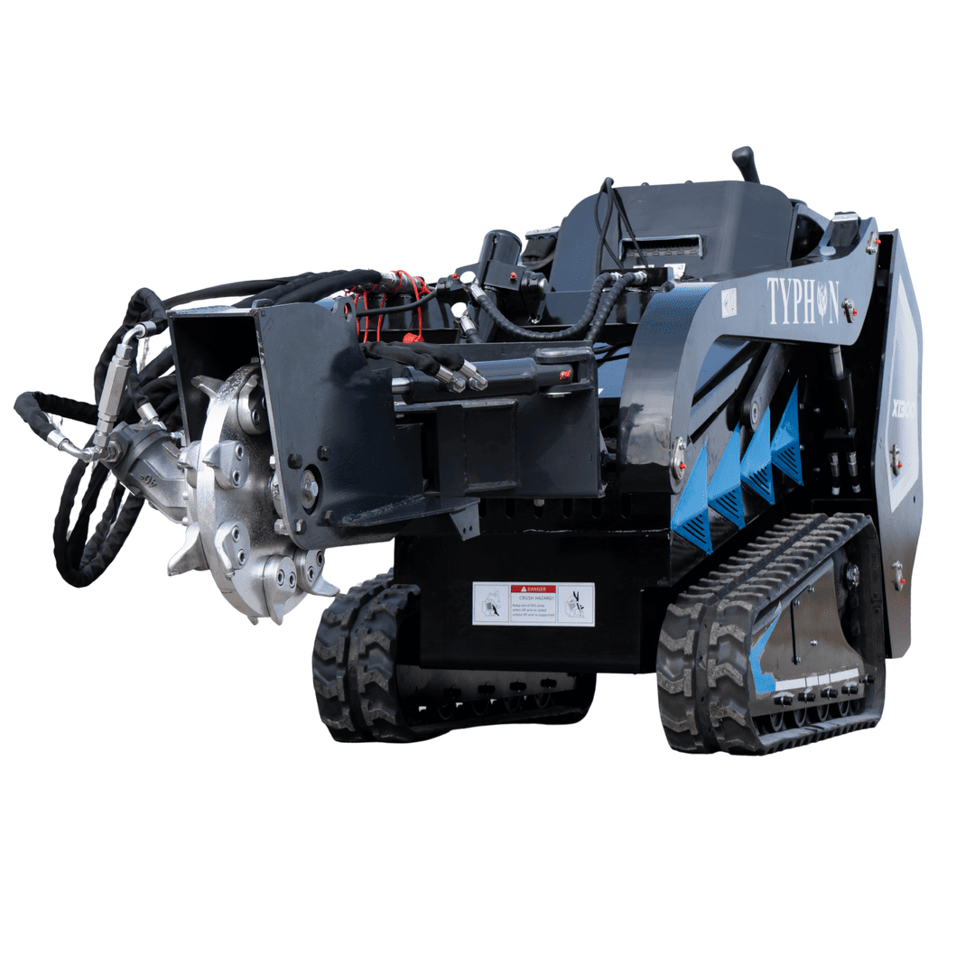 Top Compact & Mini Excavator Diggers- TYPHON Machinery Hydraulic Swing Stump Grinder Attachment for TYPHON STOMP X1300 & STOMP 509 Mini Skid Steers - Image 8