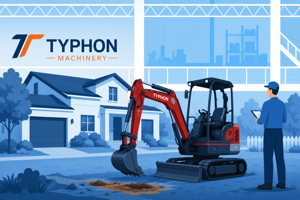 Top Compact & Mini Excavator Diggers- TYPHON Machinery Property Owners