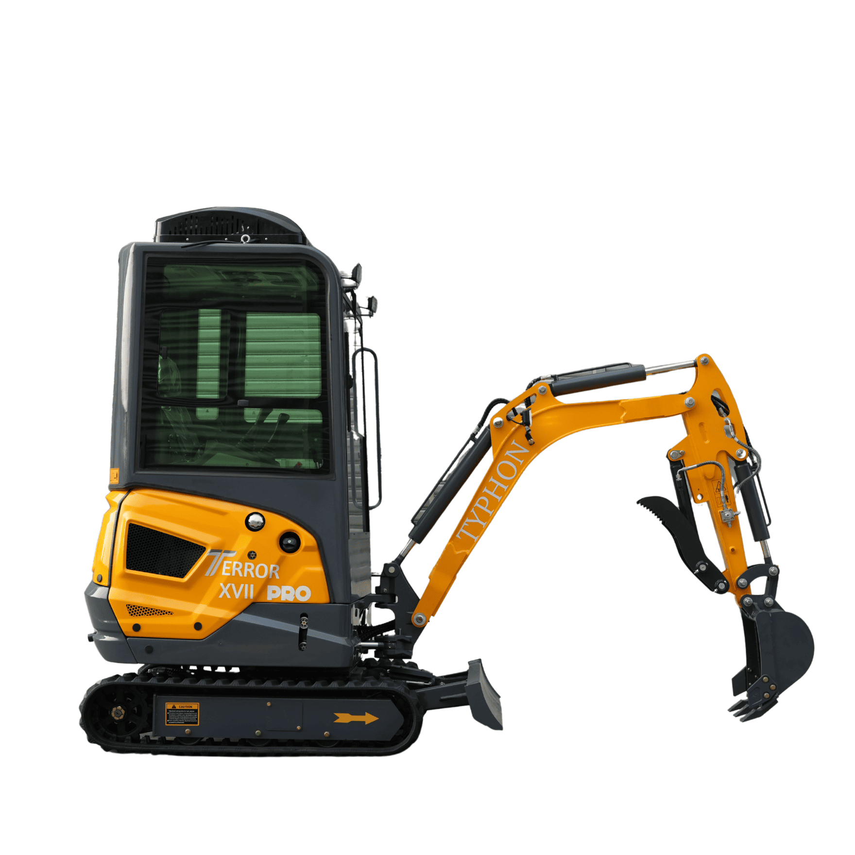 Top Compact & Mini Excavator Diggers- TYPHON Machinery TYPHON TERROR XVII PRO Prestige Edition Mini Excavator 4000LB Kubota D902 Diesel, Enclosed Cab with AC/Heat, Hydraulic Thumb - Image 13