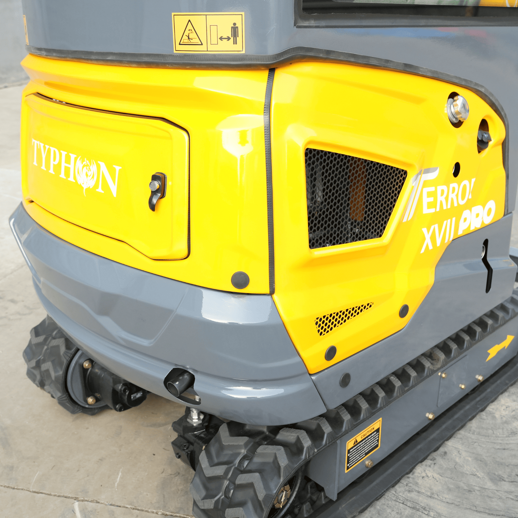 Top Compact & Mini Excavator Diggers- TYPHON Machinery TYPHON TERROR XVII PRO Prestige Edition Mini Excavator 4000LB Kubota D902 Diesel, Enclosed Cab with AC/Heat, Hydraulic Thumb - Image 24