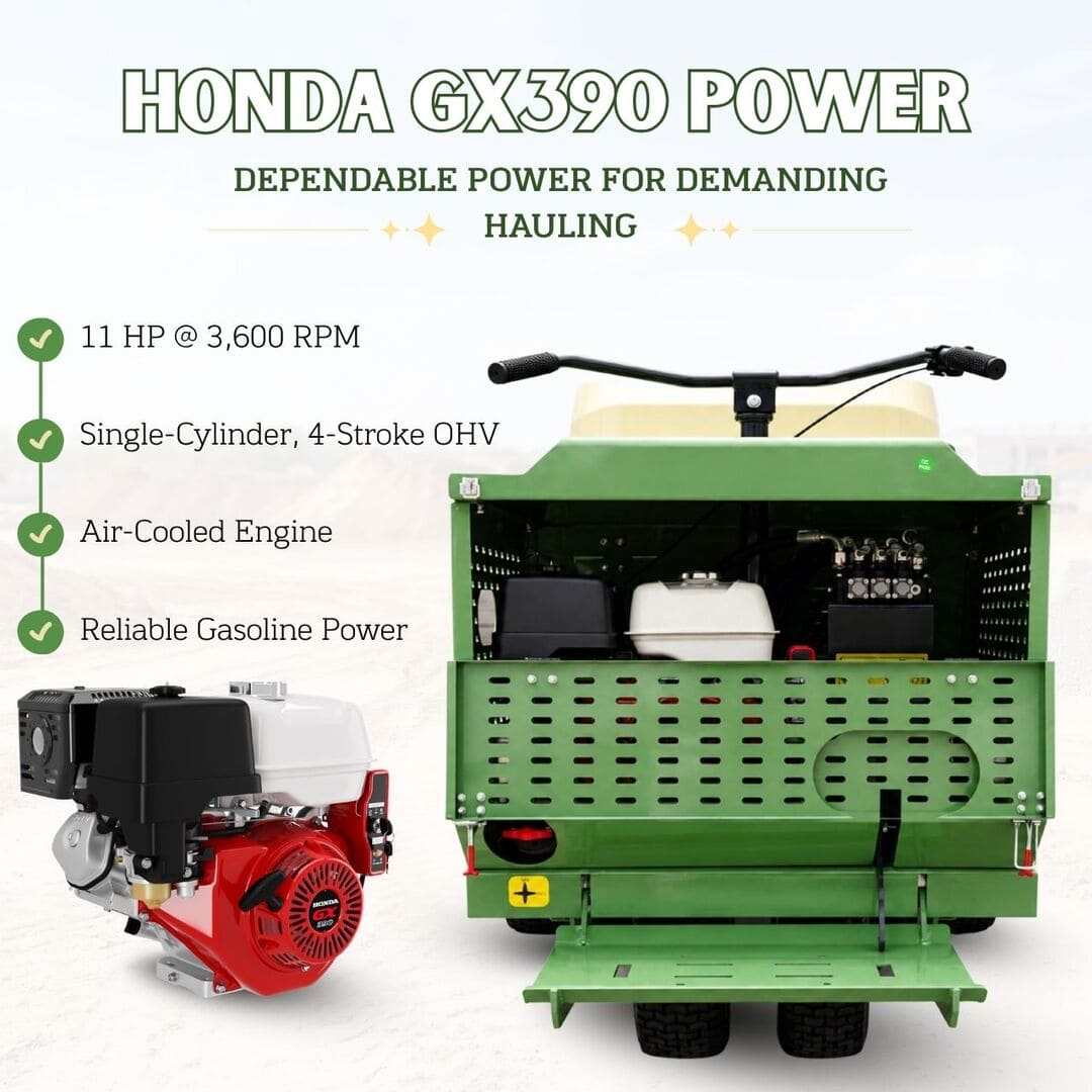 Top Compact & Mini Excavator Diggers- TYPHON Machinery TYPHON THUNDERDUMP 180 Wheeled Dumper Konstructz Series Honda GX390 11 HP 2,866 lb Capacity - Image 2