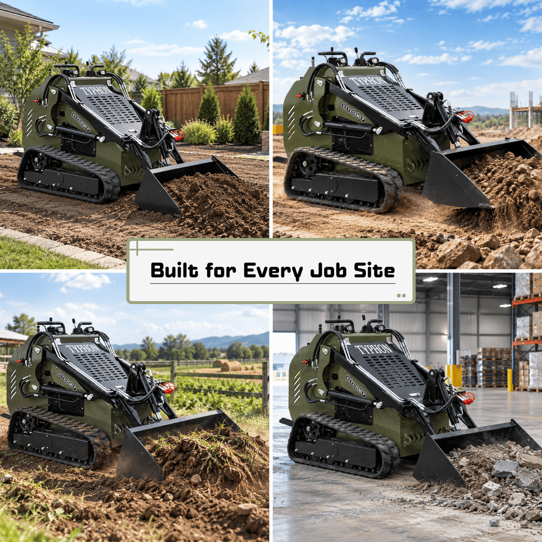 Top Compact & Mini Excavator Diggers- TYPHON Machinery TYPHON STOMP 502 PRO Mini Skid Steer Loader - 22.1HP Honda GX690 V-Twin, Air-Cooled, 3-pump, 3-valve - Image 8