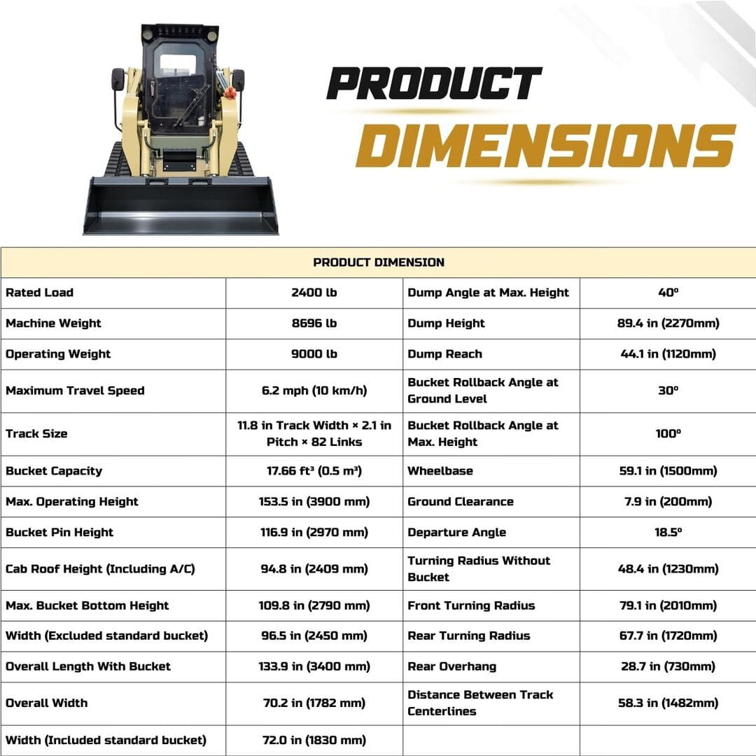 Top Compact & Mini Excavator Diggers- TYPHON Machinery TYPHON STOMP 65 PROPACT Series - 9,000 lbs 74 HP Skid Steer Loader, Cummins 4-Cylinder Diesel USA Engine, High-Flow Hydraulics & AC/Heater Cab - Image 2