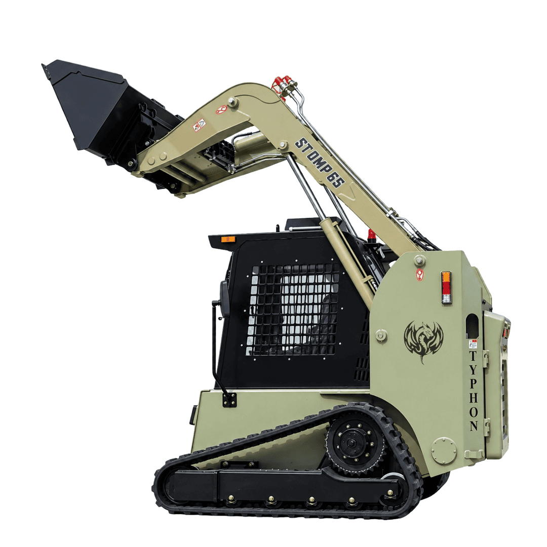 Top Compact & Mini Excavator Diggers- TYPHON Machinery TYPHON STOMP 65 PROPACT Series - 9,000 lbs 74 HP Skid Steer Loader, Cummins 4-Cylinder Diesel USA Engine, High-Flow Hydraulics & AC/Heater Cab - Image 11