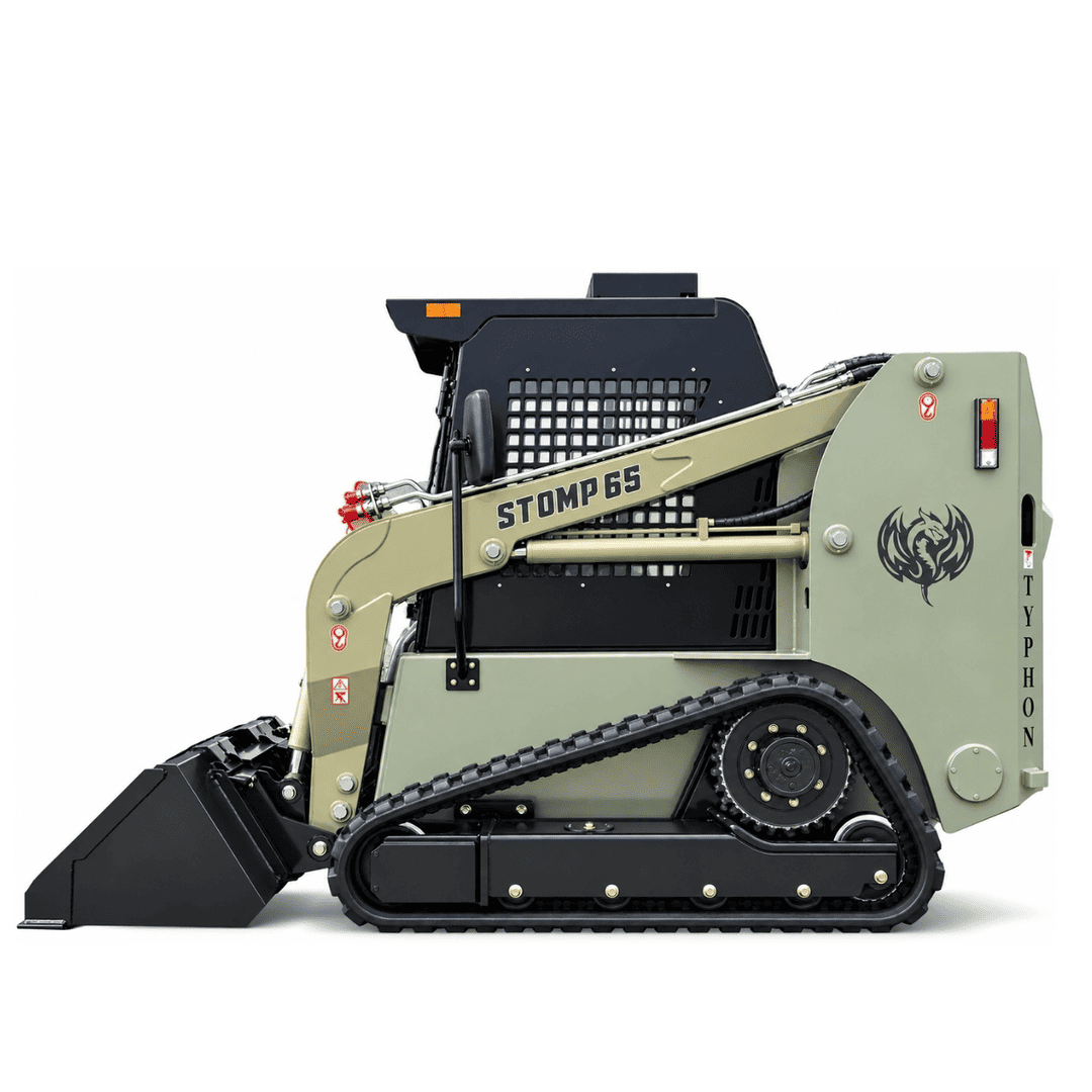 Top Compact & Mini Excavator Diggers- TYPHON Machinery TYPHON STOMP 65 PROPACT Series - 9,000 lbs 74 HP Skid Steer Loader, Cummins 4-Cylinder Diesel USA Engine, High-Flow Hydraulics & AC/Heater Cab - Image 12