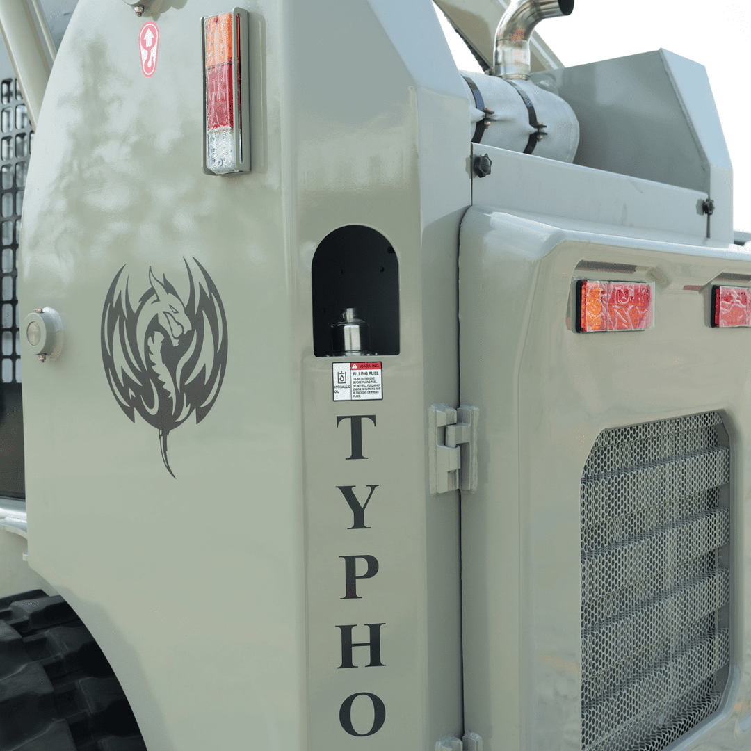 Top Compact & Mini Excavator Diggers- TYPHON Machinery TYPHON STOMP 65 PROPACT Series - 9,000 lbs 74 HP Skid Steer Loader, Cummins 4-Cylinder Diesel USA Engine, High-Flow Hydraulics & AC/Heater Cab - Image 21