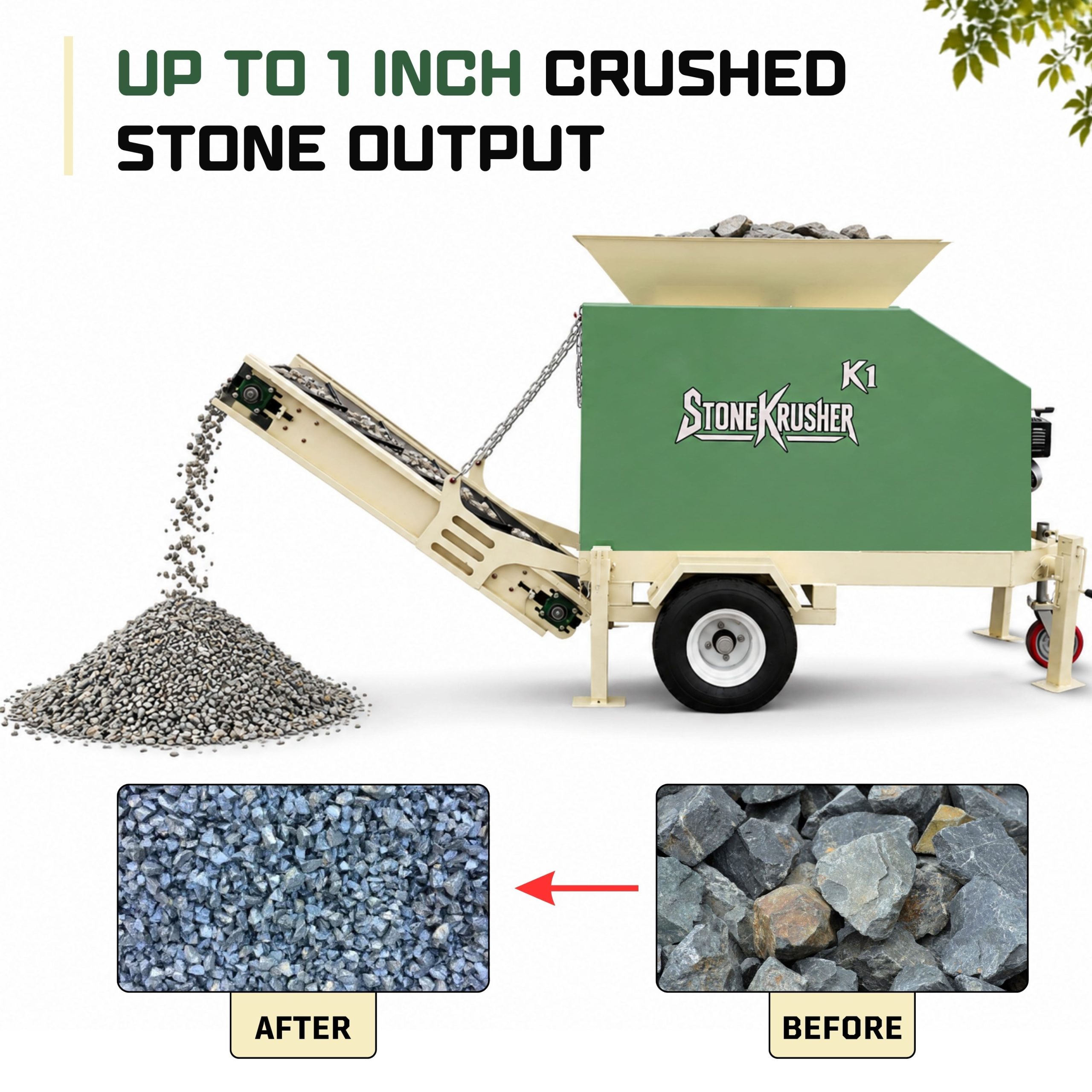 Top Compact & Mini Excavator Diggers- TYPHON Machinery TYPHON STONEKRUSHER K1 Compact Rock Crusher 11.7 HP Honda GX390 Towable Jaw Crusher Konstructz Series - Image 9