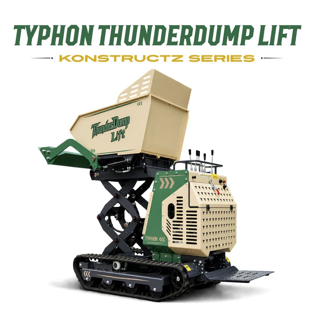 Top Compact & Mini Excavator Diggers- TYPHON Machinery TYPHON ThunderDump Lift KONSTRUCTZ Series Tracked Dumper, 2,205 lb Load Capacity Honda GX390 11HP Gas Engine, - Image 11