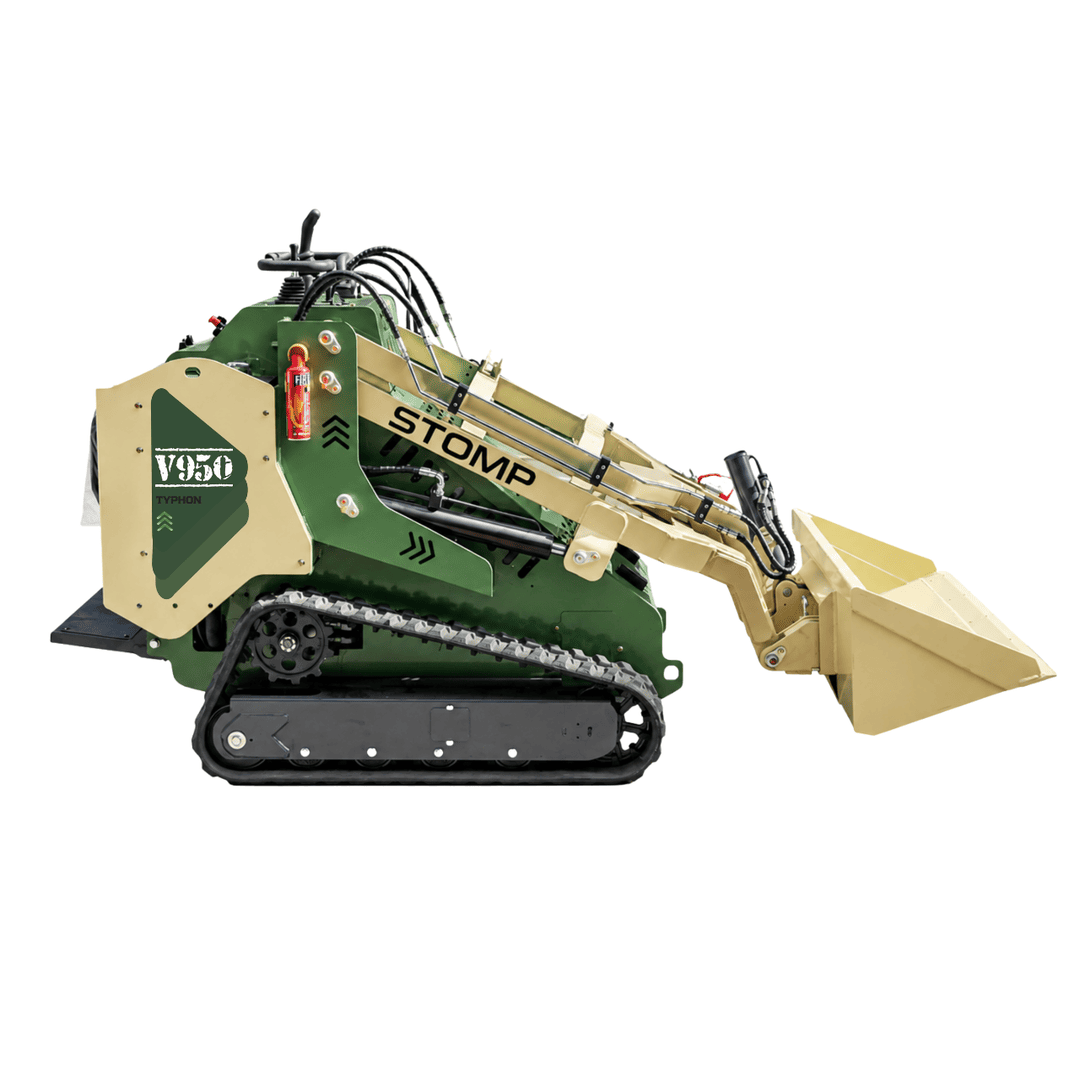 Top Compact & Mini Excavator Diggers- TYPHON Machinery Typhon Stomp V950 Mini Skid Steer Track Loader - Konstructz Series 1.5 Ton 25HP Kubota D1105 Engine - Image 23