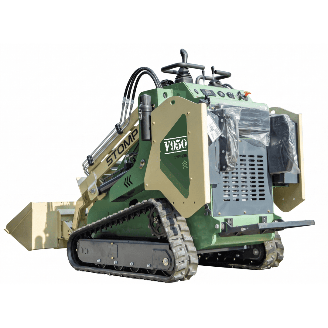 Top Compact & Mini Excavator Diggers- TYPHON Machinery Typhon Stomp V950 Mini Skid Steer Track Loader - Konstructz Series 1.5 Ton 25HP Kubota D1105 Engine - Image 19
