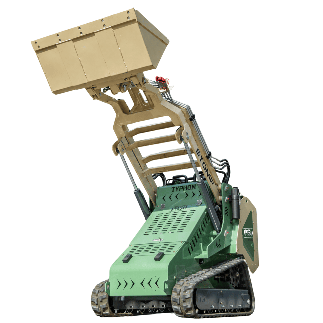 Top Compact & Mini Excavator Diggers- TYPHON Machinery Typhon Stomp V950 Mini Skid Steer Track Loader - Konstructz Series 1.5 Ton 25HP Kubota D1105 Engine - Image 16