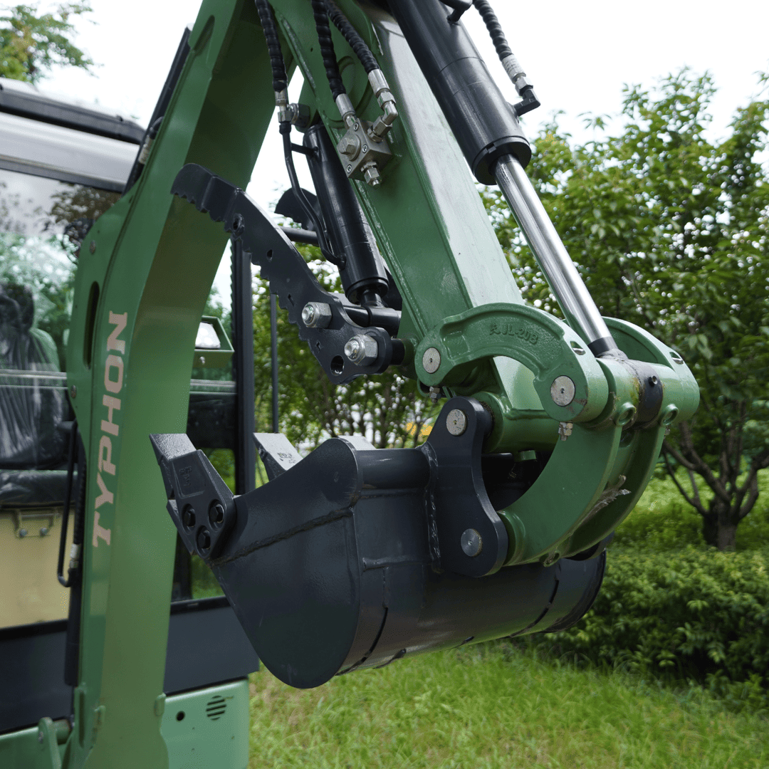 Top Compact & Mini Excavator Diggers- TYPHON Machinery TYPHON KUVUO 2.7 Mini Excavator Konstructz Series, 2.7 Ton with Kubota D1105 Engine, Enclosed Cab with A/C & Heater, Retractable Metal Tracks, Full Pilot Controls & 2-Speed Travel - Image 21