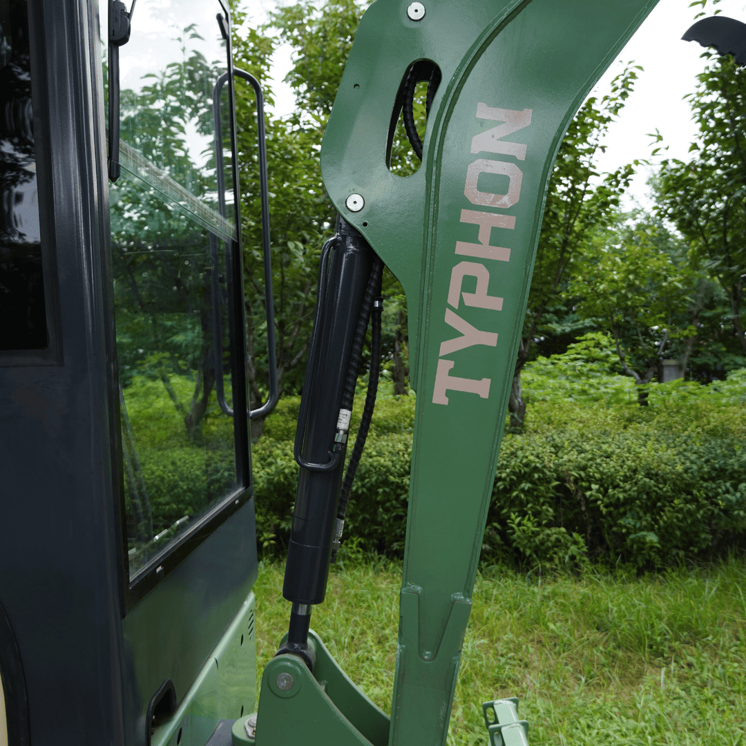 Top Compact & Mini Excavator Diggers- TYPHON Machinery TYPHON KUVUO 2.7 Mini Excavator Konstructz Series, 2.7 Ton with Kubota D1105 Engine, Enclosed Cab with A/C & Heater, Retractable Metal Tracks, Full Pilot Controls & 2-Speed Travel - Image 27