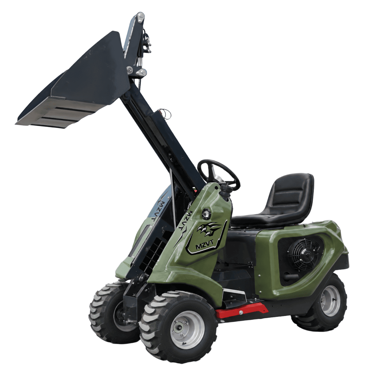 Top Compact & Mini Excavator Diggers- TYPHON Machinery New TYPHON MZVT Compact Tri-Wheel Loader with 22.1 HP EPA-Certified Honda GX690 V-Twin Gas Engine, 360° Steering & 772 lb Load Capacity - Image 17