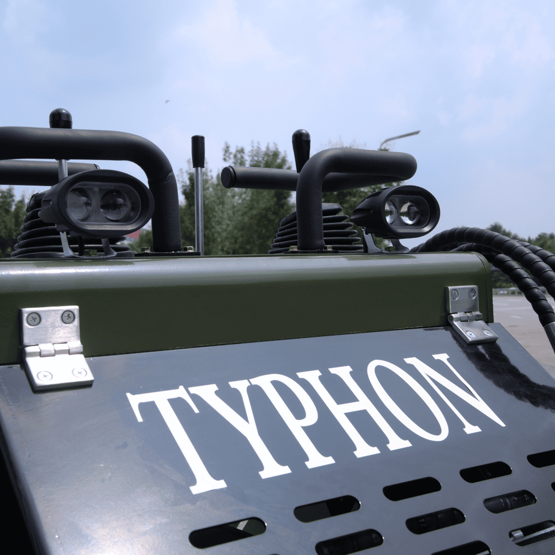 Top Compact & Mini Excavator Diggers- TYPHON Machinery TYPHON STOMP 501 PRO 1962 lb Skid Steer Loader with B&S 23 HP V-Twin Gas Engine, 3 Pump 3 Valve Hydraulics & Triangle Rubber Tracks - Image 22