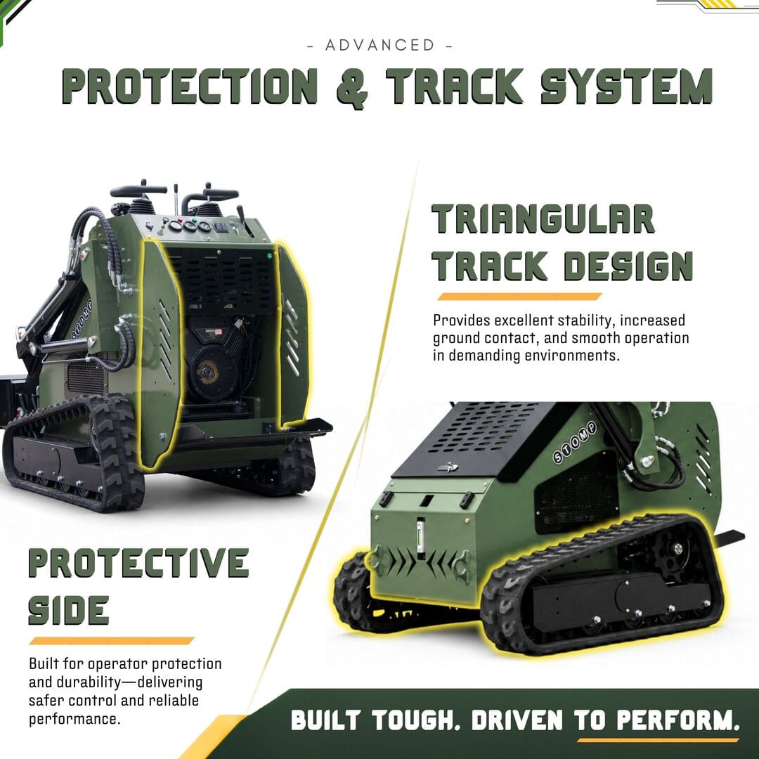Top Compact & Mini Excavator Diggers- TYPHON Machinery TYPHON STOMP 501 PRO 1962 lb Skid Steer Loader with B&S 23 HP V-Twin Gas Engine, 3 Pump 3 Valve Hydraulics & Triangle Rubber Tracks - Image 8