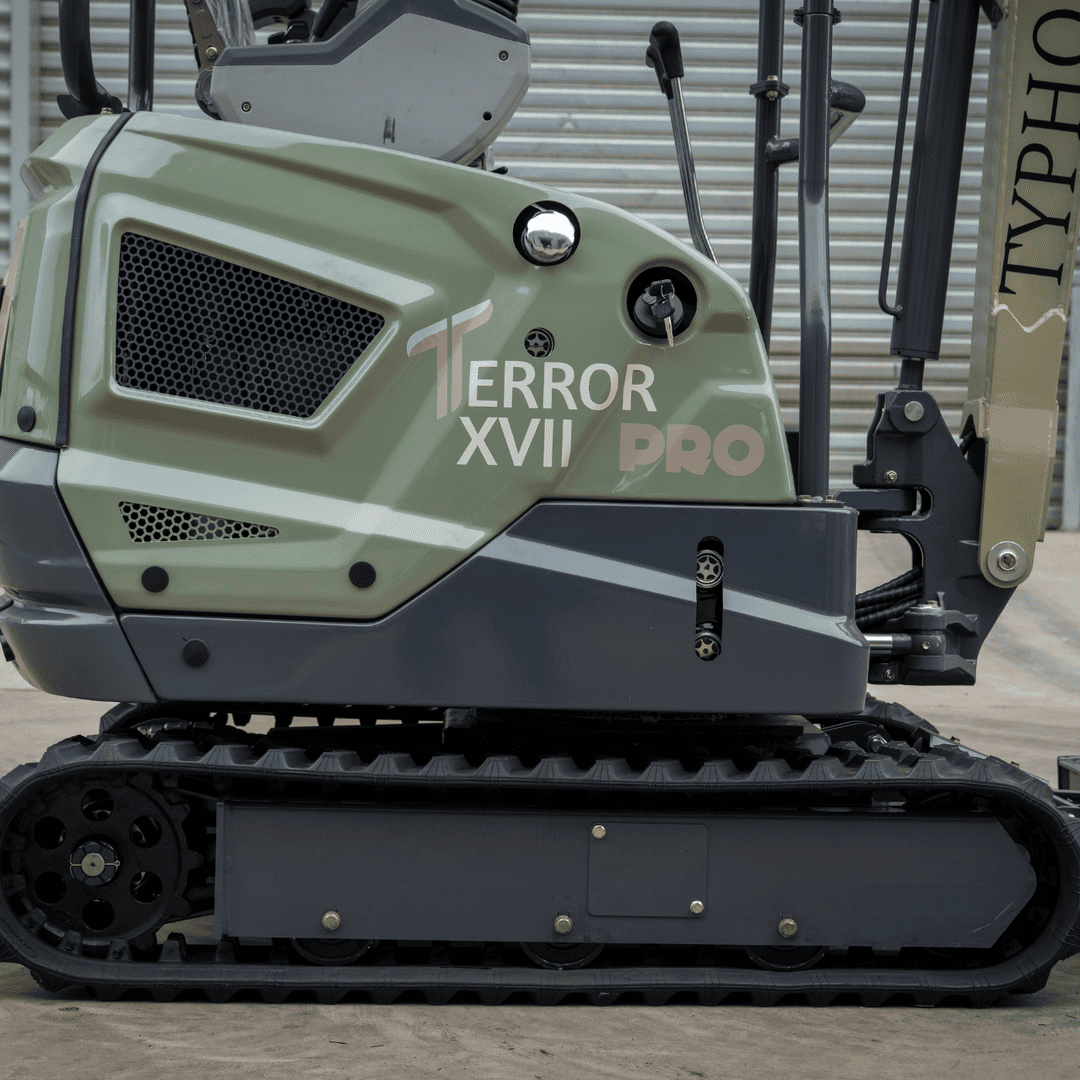 Top Compact & Mini Excavator Diggers- TYPHON Machinery TYPHON TERROR XVII PRO 3800 lb Mini Excavator, EPA Certified Kubota D902 Diesel Power with Integrated Hydraulic Oil Cooler & Swing Boom - Image 21