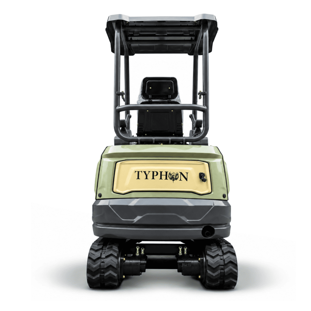 Top Compact & Mini Excavator Diggers- TYPHON Machinery TYPHON TERROR XVII PRO 3800 lb Mini Excavator, EPA Certified Kubota D902 Diesel Power with Integrated Hydraulic Oil Cooler & Swing Boom - Image 11
