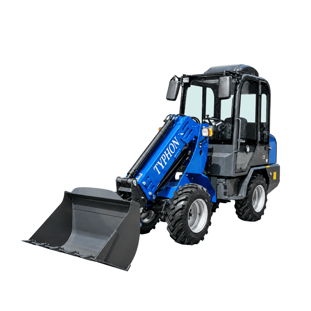 Top Compact & Mini Excavator Diggers- TYPHON Machinery TYPHON Telescopic SKOOP Wheel Loader Cabin Version Kubota D1105 Diesel Engine 1 Ton Max Load Capacity AC & Heater Cabin - Image 13