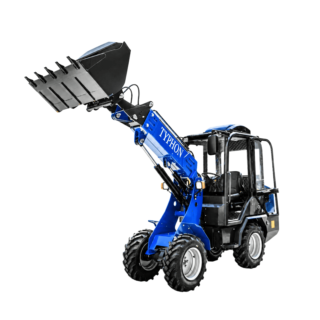Top Compact & Mini Excavator Diggers- TYPHON Machinery TYPHON Telescopic SKOOP Wheel Loader Cabin Version Kubota D1105 Diesel Engine 1 Ton Max Load Capacity AC & Heater Cabin - Image 12